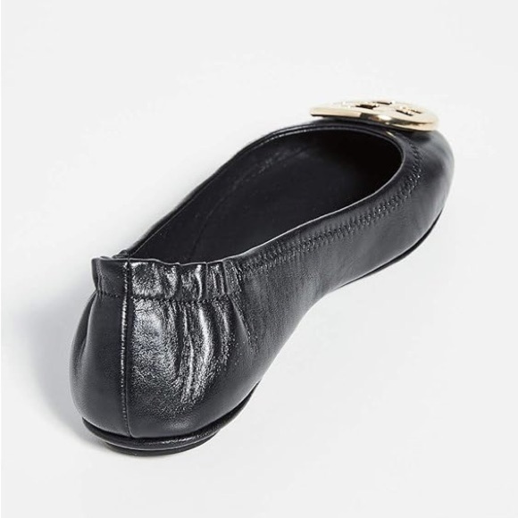 Tory Burch Women's black leather Minnie Travel Ballet Flats Size 41 - Picture 5 of 15